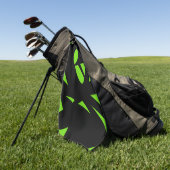 Hedendaagse Kunst Groen/Zwart Golfhanddoek (Groen)