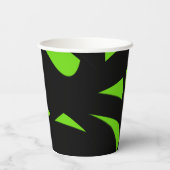 hedendaagse kunst groen / zwart papieren bekers (Achterkant)