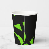 hedendaagse kunst groen / zwart papieren bekers (Rechts)
