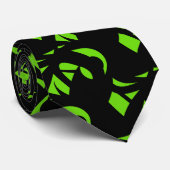 hedendaagse kunst groen / zwart stropdas (Opgerold)