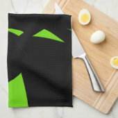 hedendaagse kunst groen / zwart theedoek (Quarter Fold)