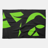 hedendaagse kunst groen / zwart theedoek (Horizontaal)