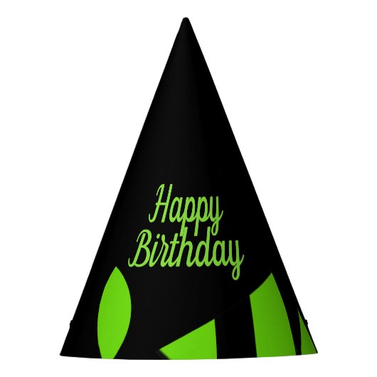 hedendaagse kunst groen / zwarte dag feesthoedjes (Voorkant)