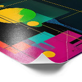 Hedendaagse Kunst Moderne Portret Vrouwen Groen Ro Foto Afdruk (Hoek)