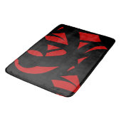 Hedendaagse Kunst Rood / Zwart Badmat (Gekanteld)