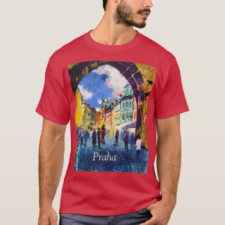 Hedendaagse kunst, schilderen, Praag T-shirt