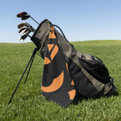 hedendaagse kunst zwart en Oranje Golfhanddoek (Groen)