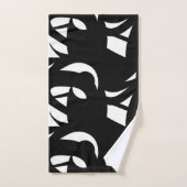 Hedendaagse kunst zwart en wit bad handdoek (Handdoek)