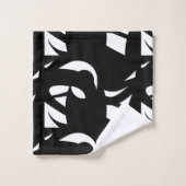 Hedendaagse kunst zwart en wit bad handdoek (Wasdoekje)