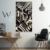 hedendaagse kunst zwart-wit poster