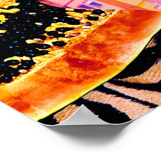 Hedendaagse kunstcollage. Meng stijlvolle textures Poster (Hoek)