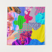 Hedendaagse kunstcollage. Meng stijlvolle textures Wandkleed (Voorkant (horizontaal))