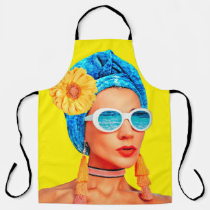 Hedendaagse kunstcollage. Vacation mode Girl Cu Schort