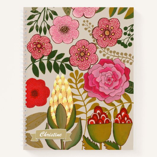 Hedendaagse kunstontwerper gepersonaliseerd Notiti Notitieboek (Voorkant)