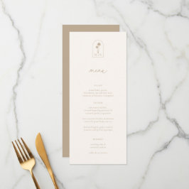 Hedendaagse Kustchic Beige bruiloft Menu