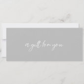 Hedendaagse leisteen grijs modern cadeaubon (Voorkant)