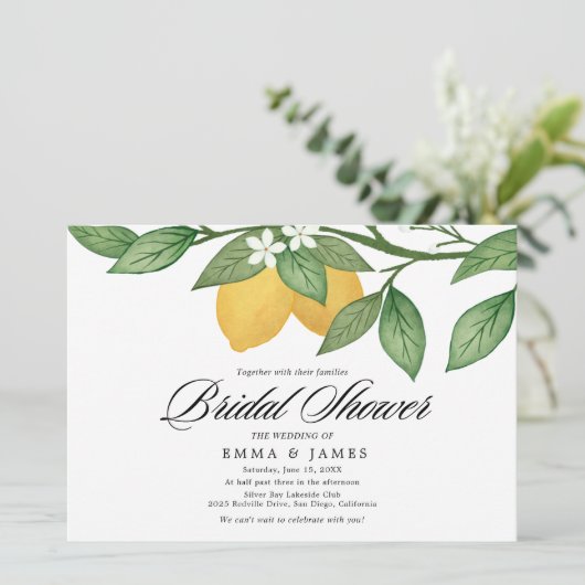 Hedendaagse Lemon Garden Horizontaal Vrijgezellenf Kaart (Staand voorkant)