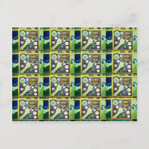 Hedendaagse leuke mozaïek kunst print – een speels briefkaart