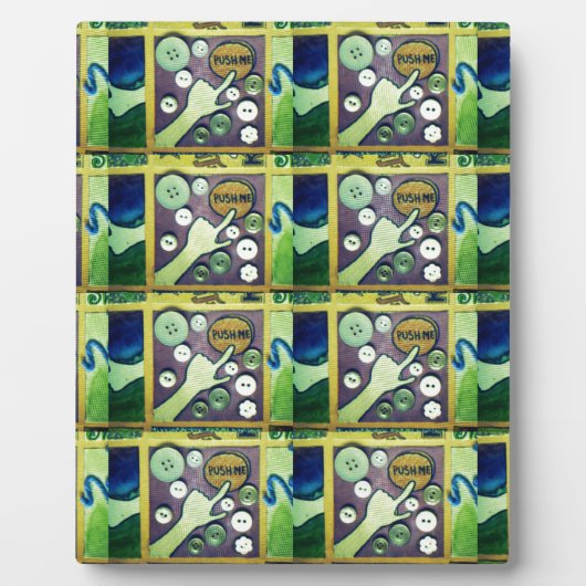 Hedendaagse leuke mozaïek kunst print – een speels fotoplaat (Voorkant)