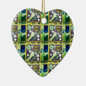 Hedendaagse leuke mozaïek kunst print – een speels keramisch ornament (Rechts)