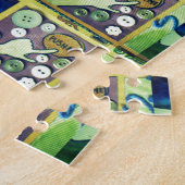 Hedendaagse leuke mozaïek kunst print – een speels legpuzzel (Zijkant)