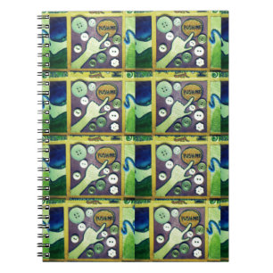 Hedendaagse leuke mozaïek kunst print – een speels notitieboek