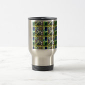 Hedendaagse leuke mozaïek kunst print – een speels reisbeker (Center)