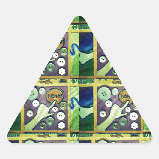 Hedendaagse leuke mozaïek kunst print – een speels sticker (Voorkant)