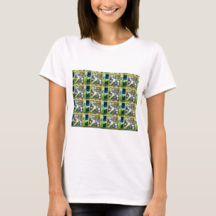 Hedendaagse leuke mozaïek kunst print – een speels t-shirt