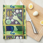 Hedendaagse leuke mozaïek kunst print – een speels theedoek (Quarter Fold)