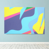 Hedendaagse Levendige Abstracte Kunstprint Canvas Afdruk (Insitu (Houten vloer))