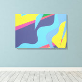 Hedendaagse Levendige Abstracte Kunstprint Canvas Afdruk (Insitu (Houten vloer))