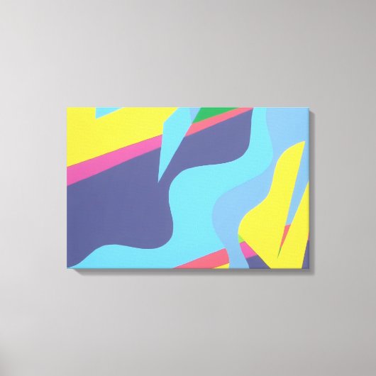Hedendaagse Levendige Abstracte Kunstprint Canvas Afdruk (Voorkant)