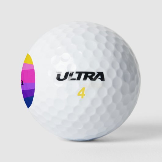 Hedendaagse levendige ontwerp aangepaste naam golfballen (Logo)