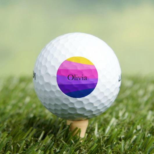 Hedendaagse levendige ontwerp aangepaste naam golfballen (Insitu Shirt)