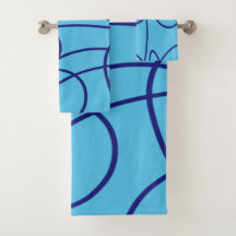 Hedendaagse lijnkunst in blauw