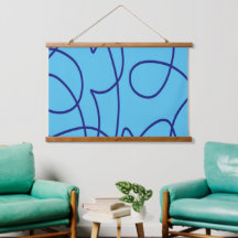 Hedendaagse lijnkunst in blauw