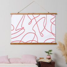 Hedendaagse lijnkunst: rood en wit