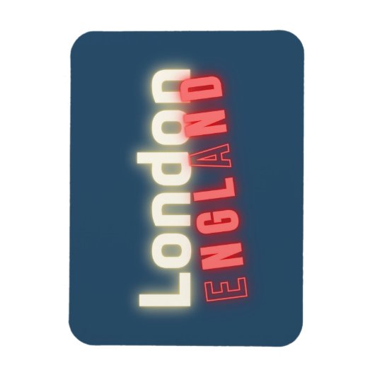 Hedendaagse Londense Neonlichten Typografie  Magneet (Verticaal)