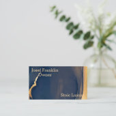 Hedendaagse mannelijke Abstracte goud en marine Visitekaartje (Staand voorkant)