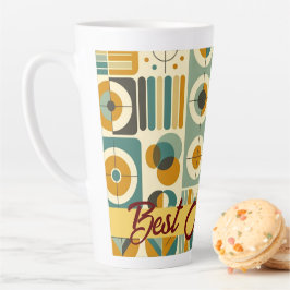 Hedendaagse mid-eeuw stijl beste mama ooit latte mok