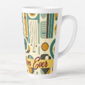 Hedendaagse mid-eeuw stijl beste mama ooit latte mok (Rechts)