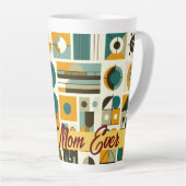 Hedendaagse mid-eeuw stijl beste mama ooit latte mok (Rechterhoek)