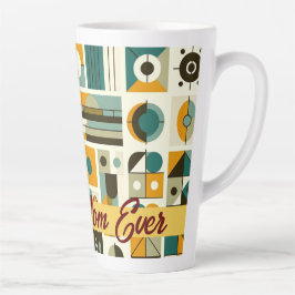 Hedendaagse mid-eeuw stijl beste mama ooit latte mok