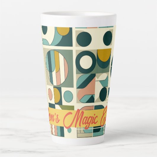 Hedendaagse Mid-eeuw Stijl Mama's Magic Elixir Latte Mok (Voorkant)
