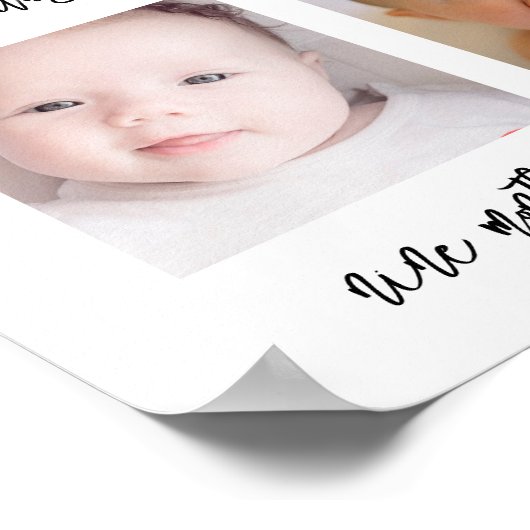 Hedendaagse Mijn 1e Jaar Verjaardag foto teken Poster (Hoek)