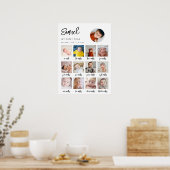 Hedendaagse Mijn 1e Jaar Verjaardag foto teken Poster (Keuken)