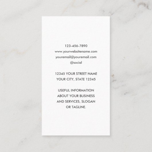 Hedendaagse minimalistische aangepaste Logo Sage G Visitekaartje (Achterkant)