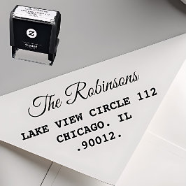 Hedendaagse Minimalistische Adresstempel Zelfinktende Stempel