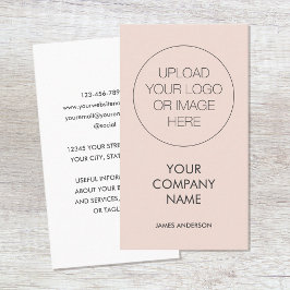 Hedendaagse minimalistische custom Logo blush roze Visitekaartje